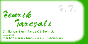 henrik tarczali business card